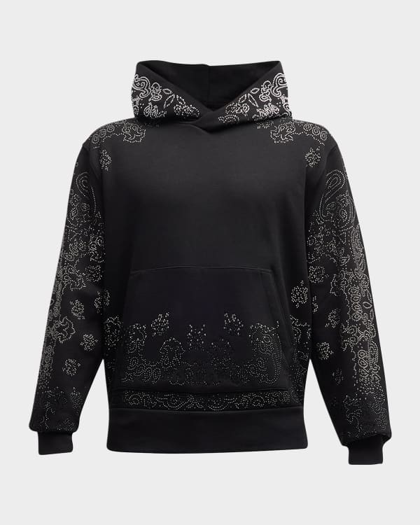 Amiri Monogram-Embroidered Bandana Oversized Cashmere Hoodie