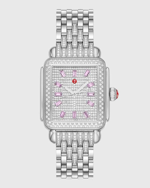 MICHELE Deco Mosaic Geometric Diamond Watch Head Neiman Marcus