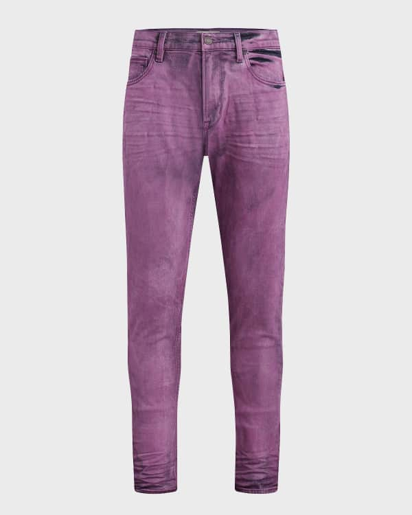 Hudson Blake Quince Slim Straight Twill Pants Pink, $176, Neiman Marcus