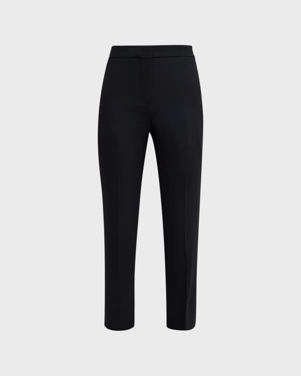 Crepe Cigarette Leg Side Zip Pant