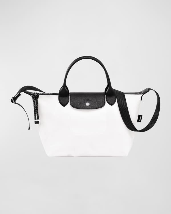 Shop Longchamp Le Pliage Cuir Medium Handbag with Strap