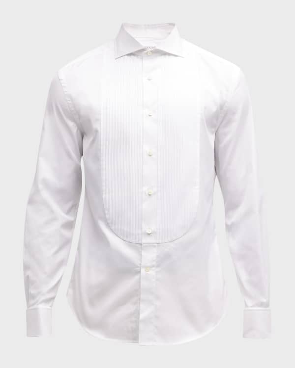 Hidden placket tuxedo shirt online