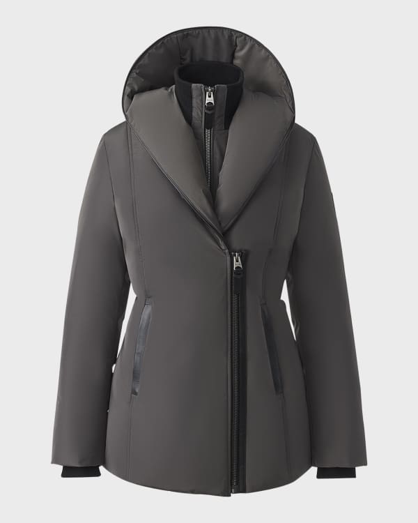 Vince Hooded Zip-Front Puffer Jacket | Neiman Marcus