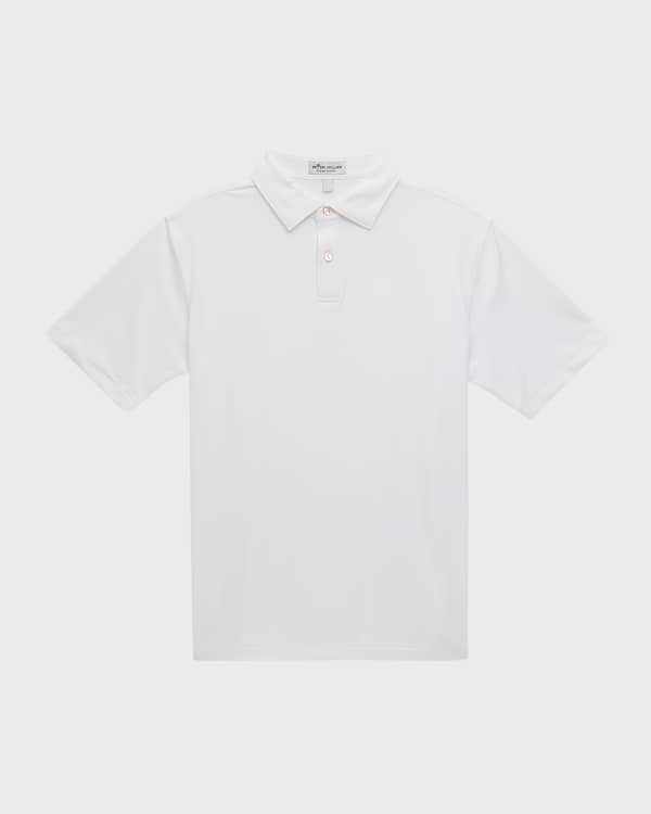 Dolce&Gabbana Boy's Short-Sleeve Polo Shirt with DG Logo