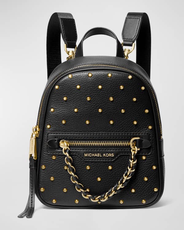 Rhea small studded leather backpack top