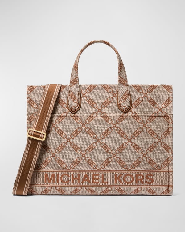 Michael Kors Chain-Link Leather Bucket Bag