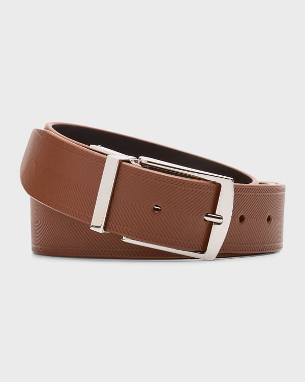 Men's Reversible 30mm Classic Rectangular Buckle Smooth Leather