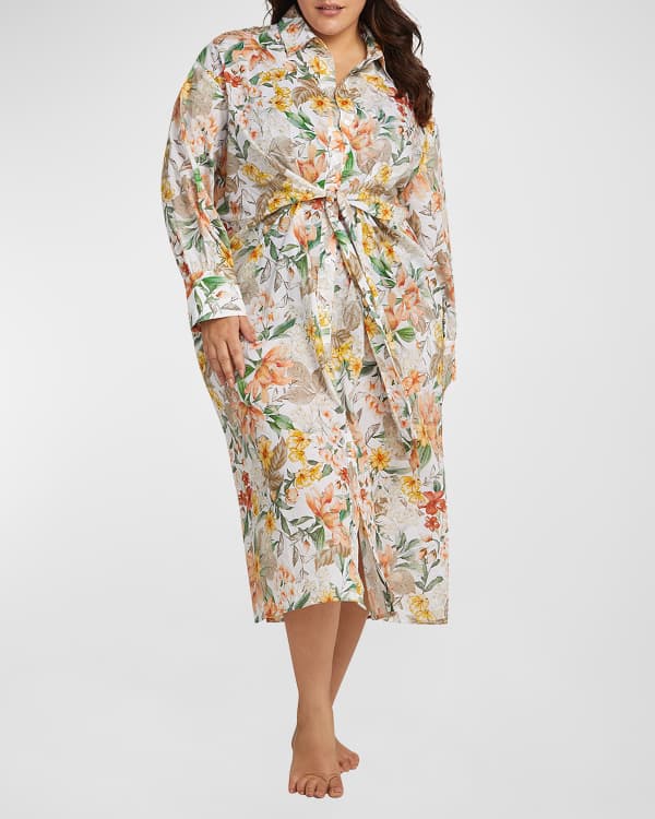 Johnny Was Plus Size Romano Floral Print Eyelet Dress Neiman Marcus