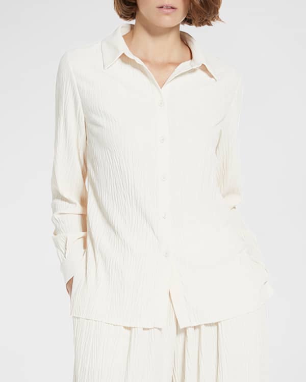 White, Jersey Collared Swing Tunic