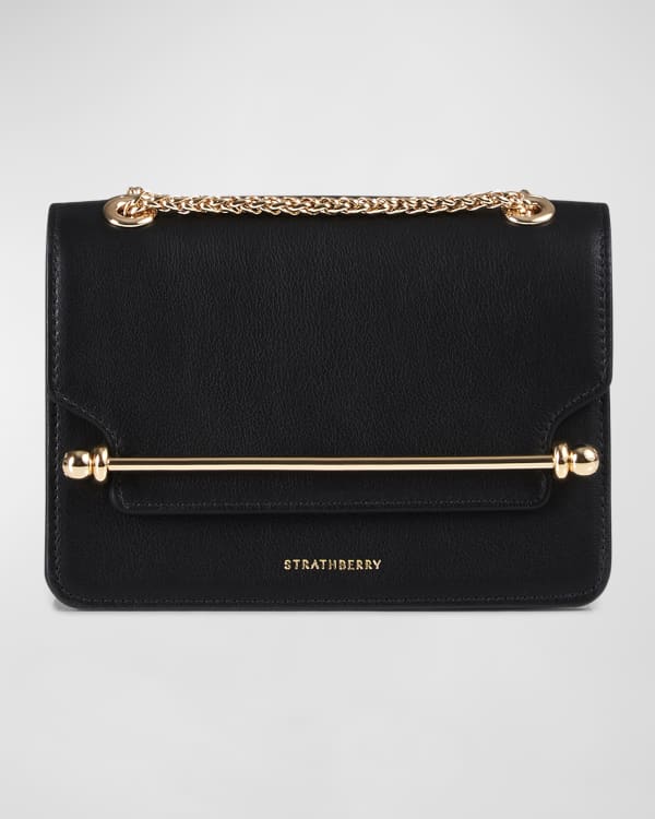 STRATHBERRY East-West Mini Leather Chain Crossbody Bag | Neiman Marcus