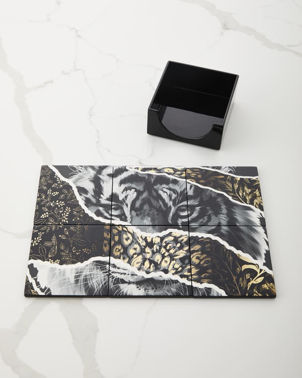 Sara Miller Frosted Pines Coasters, Set of 6 Neiman Marcus