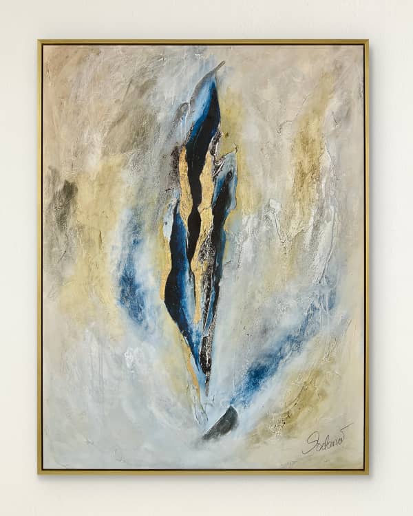John-Richard Collection Free Flow Original Abstract Oil Painting Art