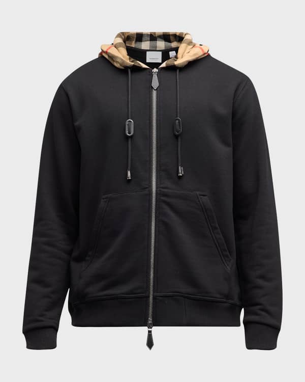 Neiman Marcus Men's Suede Full-Zip Hoodie | Neiman Marcus