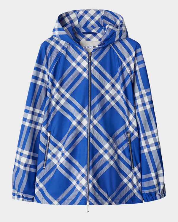 Burberry Lightweight Bicolor Wind Resistant Jacket Bright Steel