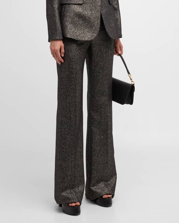 Buy Alexis Quince Crepe High Rise Straight-leg Pants - Lemon At 51% Off