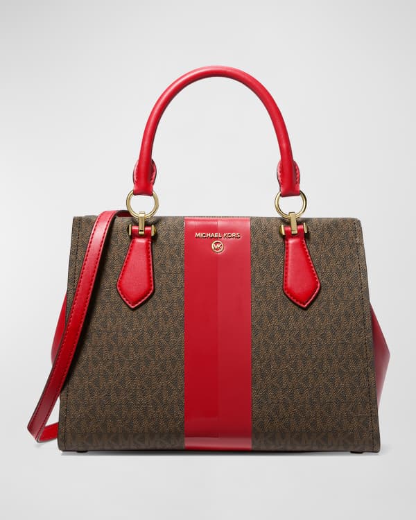 MICHAEL Michael Kors Tatiana Medium Leather Satchel Bag Golden