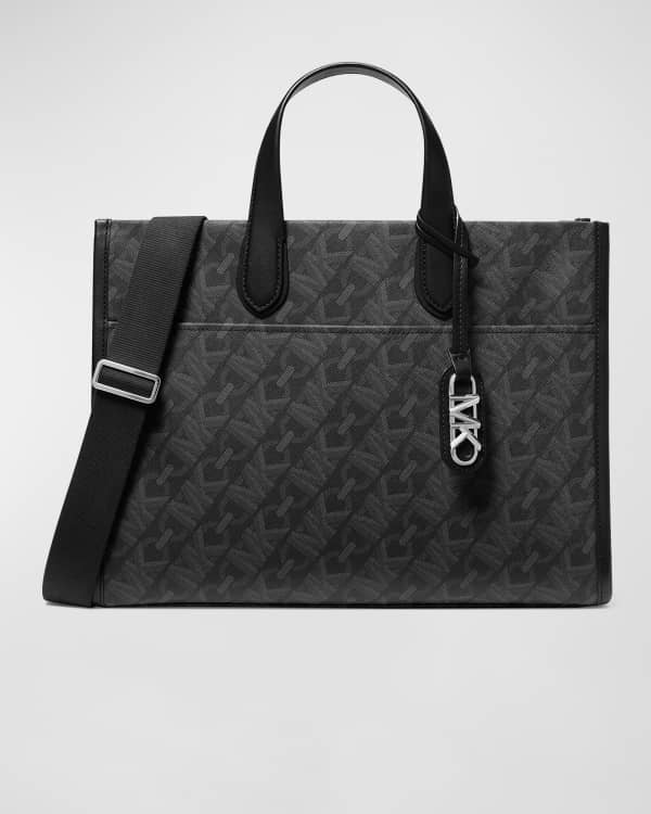 michael kors black monogram backpack