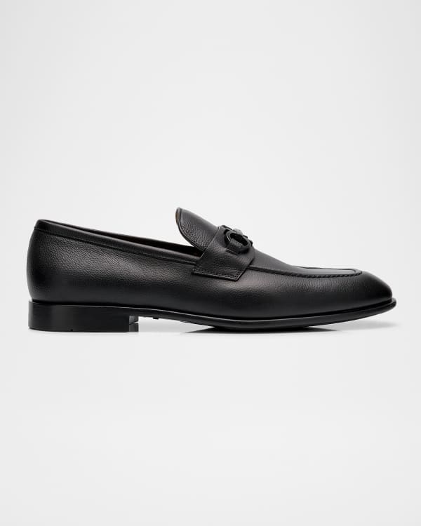 Ferragamo Men's Brian Leather Square-Toe Venetian Loafers | Neiman