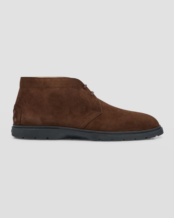 Loro Piana Men's Open Walk Suede Chukka Boots | Neiman Marcus