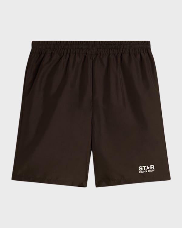 PURPLE Men's French Terry Logo Shorts | Neiman Marcus