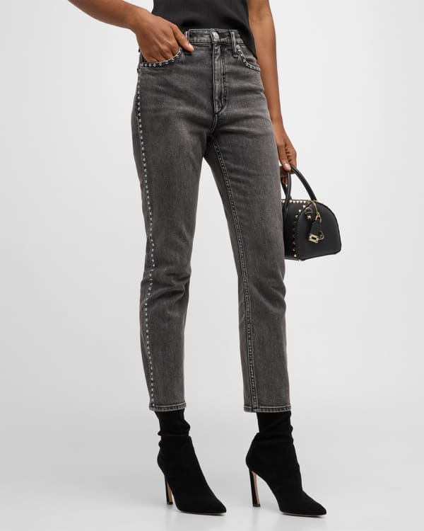 Slim Straight Cropped Jeans