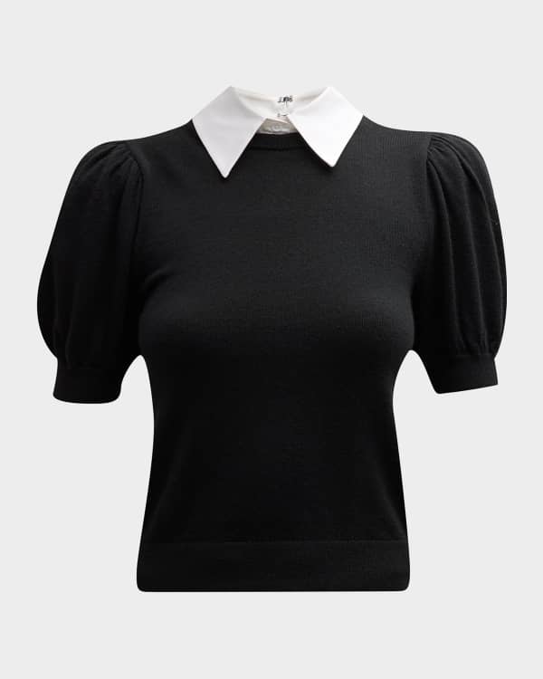 Alice Olivia Porla Crown Collared Sweater Neiman Marcus