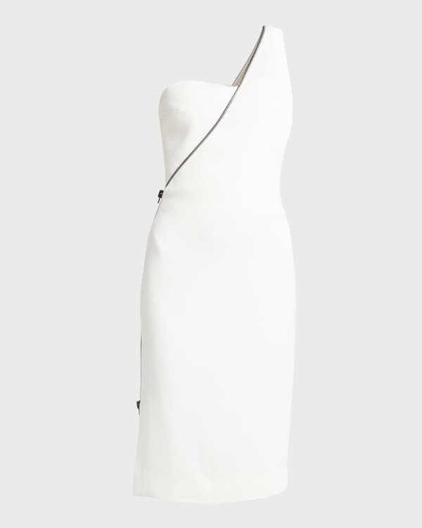 Metallic knit store one shoulder dress