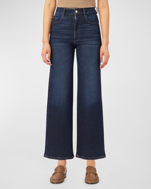 J Brand Joan High-Rise Wide-Leg Cropped Jeans | Neiman Marcus
