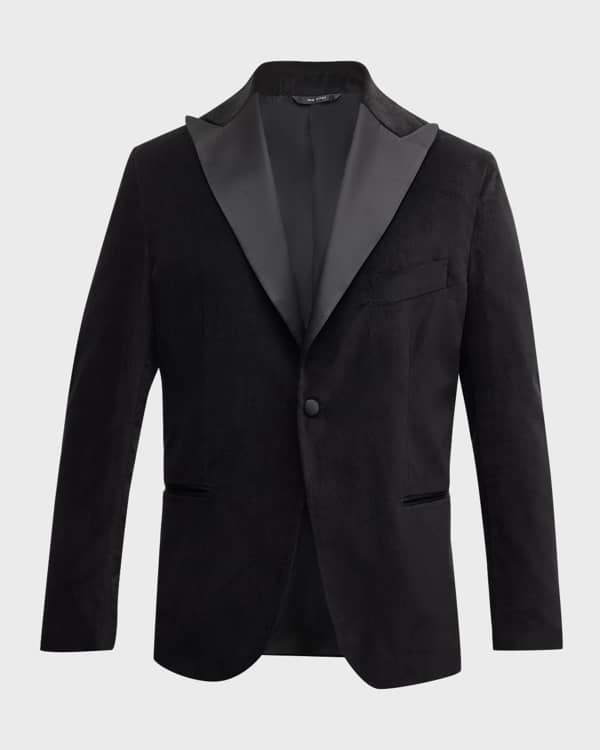 Giorgio Armani Men's Velvet Peak-Lapel Dinner Jacket | Neiman Marcus