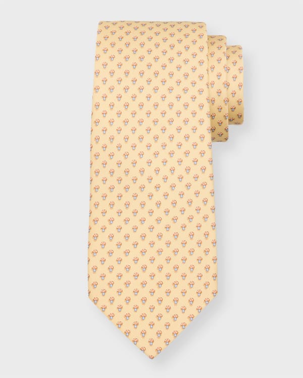 Ferragamo Men's Silk Tie Blue