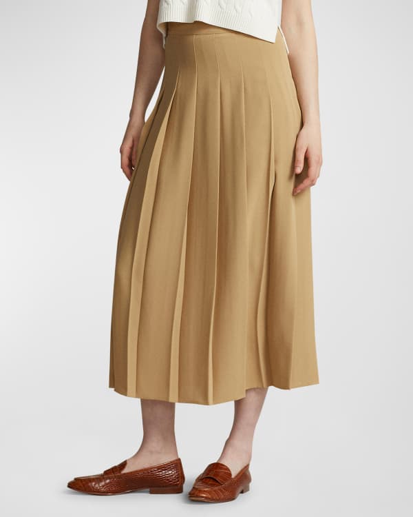 Polo Ralph Lauren Tiered A-Line Cotton Midi Skirt | Neiman Marcus