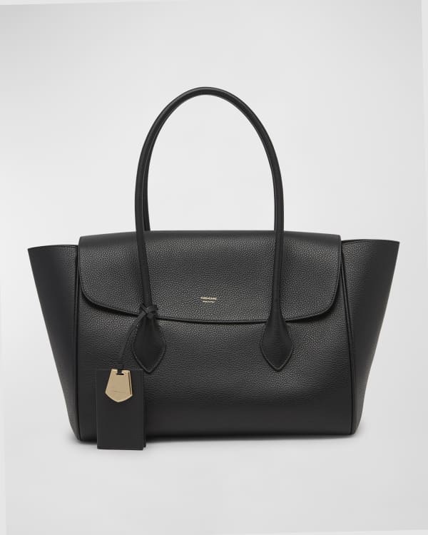 TOM FORD Tara Large Grain Leather Tote Bag | Neiman Marcus