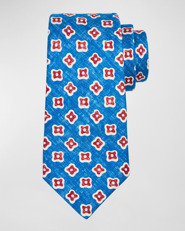 medallion print tie