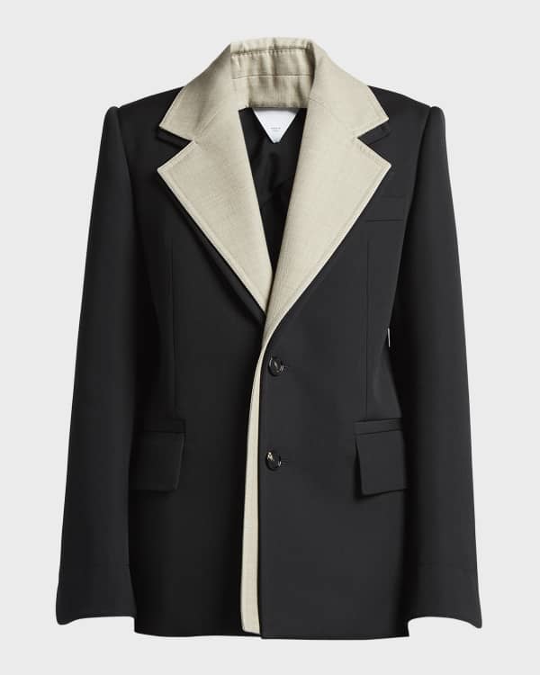 Michael Kors Collection Crepe Sable Boyfriend Blazer Jacket