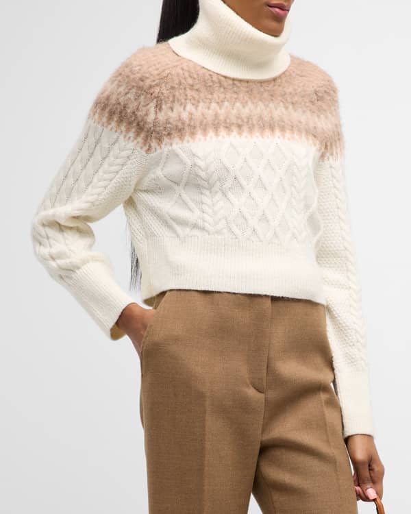 Theory horseshoe shop cable sweater