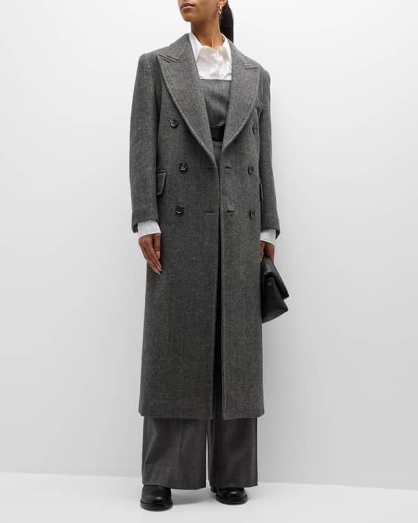 Max Mara Poldo Belted Wool Top Coat | Neiman Marcus