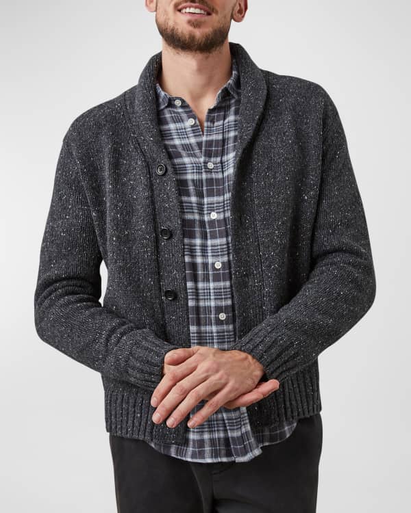 Stampd Men's Plaid Cardigan Sweater | Neiman Marcus