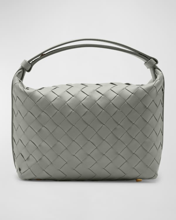 Grey Loop small Intrecciato-leather cross-body bag, Bottega Veneta