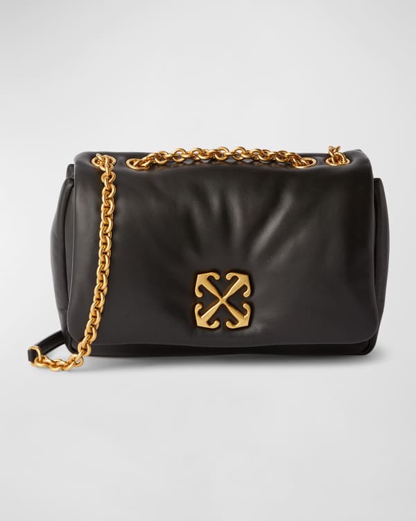 OFF-WHITE: Burrow 22 Off White bag in nappa leather with holes - Black