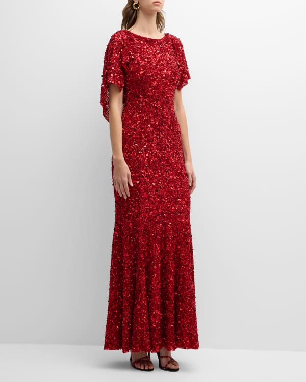 Neiman marcus long sales sleeve evening gowns