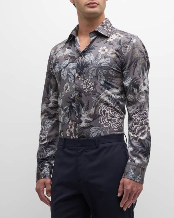 Dries Van Noten Men's Carvie Sequin Dress Shirt | Neiman Marcus