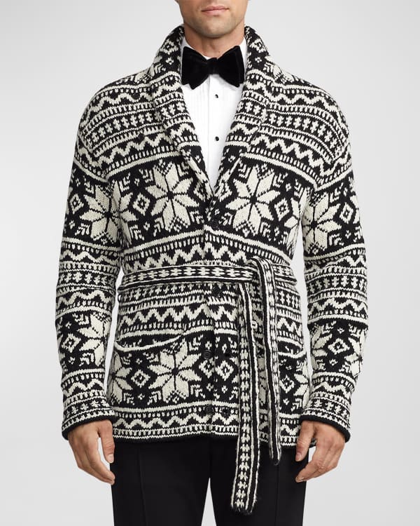 Mens belted sweater online
