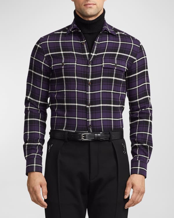 Ralph Lauren Purple Label Ralph Lauren Monogram Glen Check Flannel