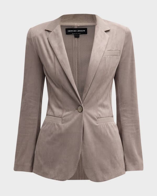 Jil Sander Topstitch Single-Breasted Blazer Jacket | Neiman