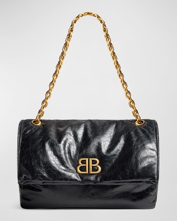 Balenciaga Puffer Leather Chain Shoulder Bag