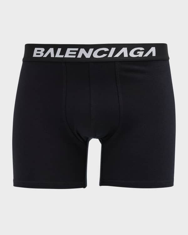 Balenciaga Men's 3-Pack Solid Ribbed Boxer Briefs