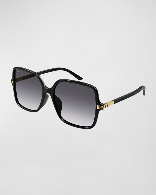 Gucci Cut-Out GG Acetate Butterfly Sunglasses | Neiman Marcus