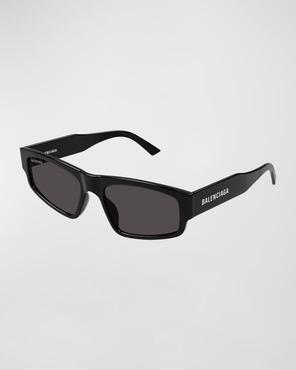 Balenciaga Logo Twisted Acetate Cat-Eye Sunglasses | Neiman Marcus
