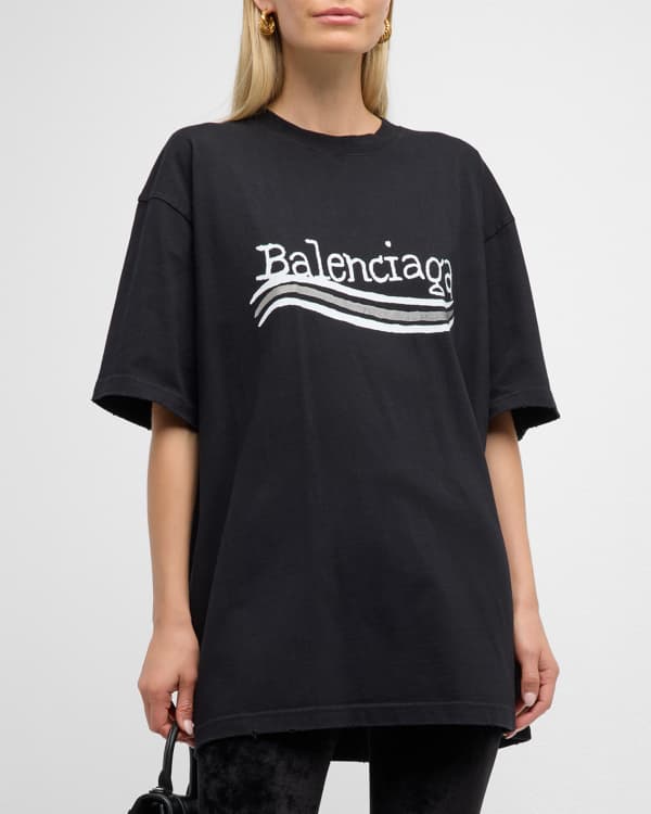 Balenciaga Outside Loop Patched Raglan Sleeves T Shirt | Neiman Marcus