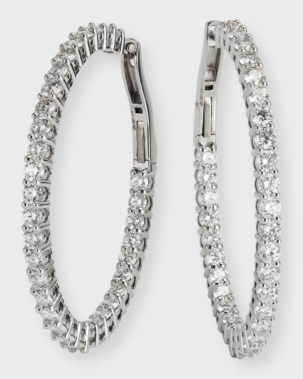 Diamond infinity hoop earrings discount